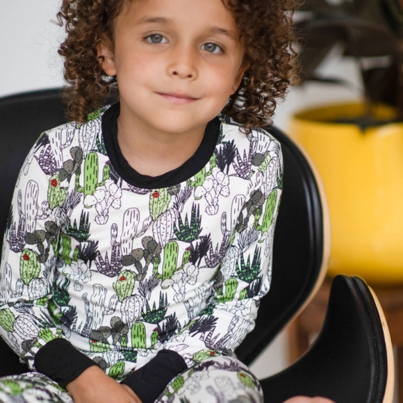Peregrine Kidswear | 2 Piece Bamboo Pajamas | Cactus - Picture 2 of 3